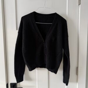 Lululemon Alpaca Wool Blend Cardigan Sweater (Black | Medium)